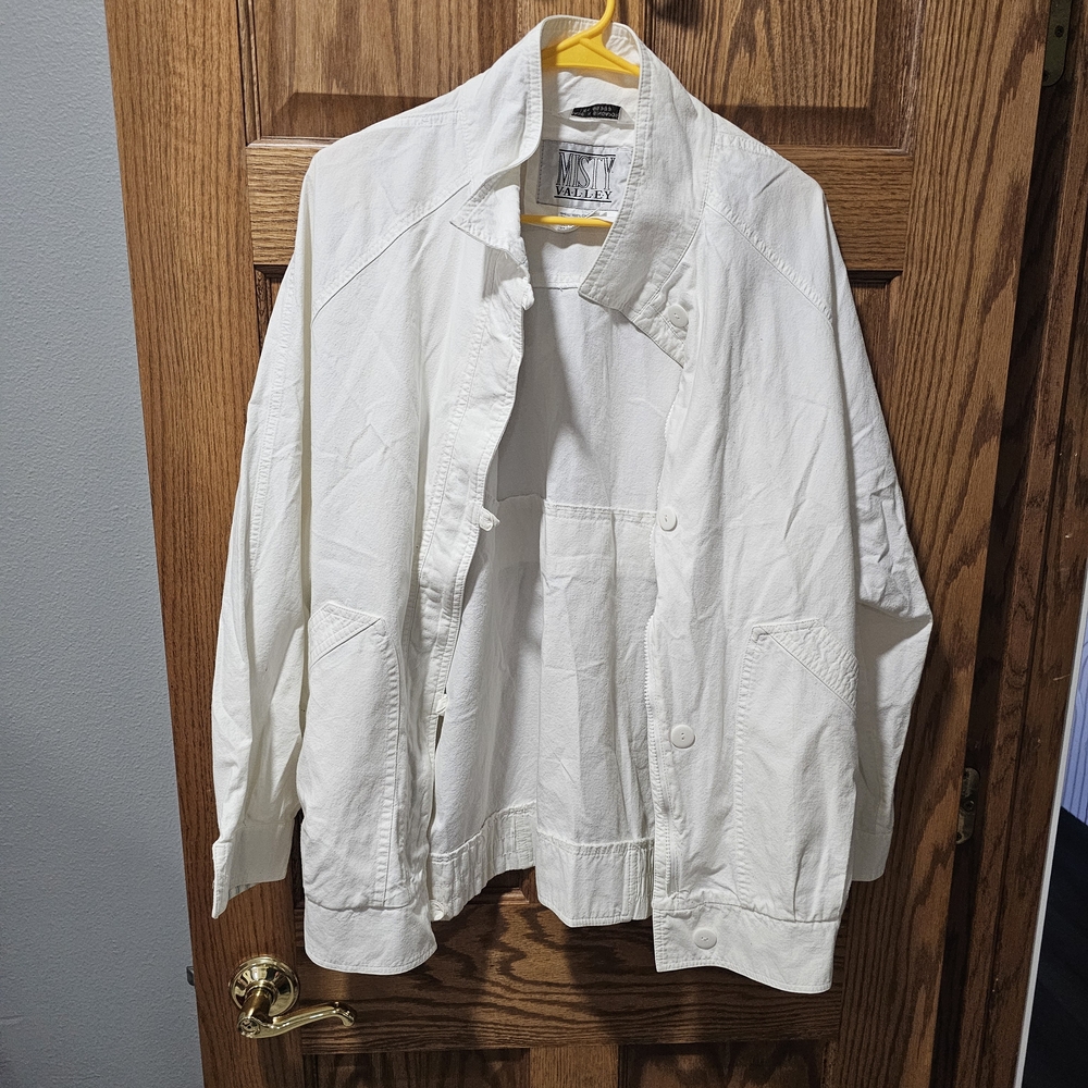 Vintage 90's Women's White Casual Jacket